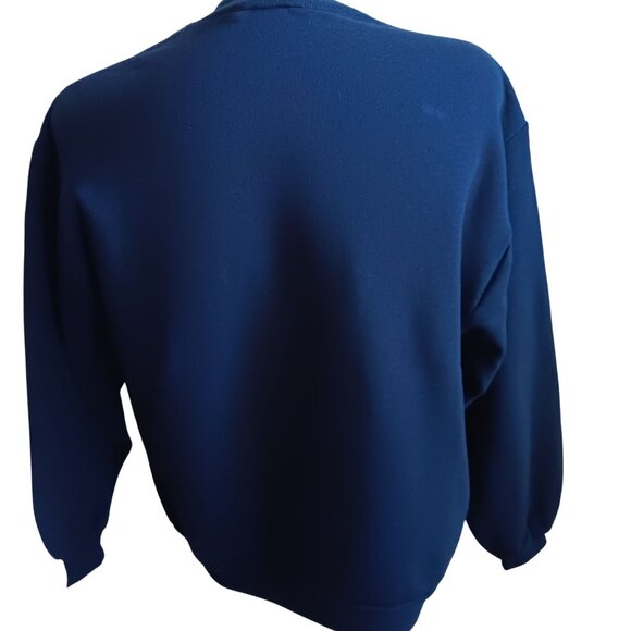 Vintage 90s Womens's Sweatshirt Large Snowman Holiday Buttons Appliqué Graphics - Picture 5 of 7